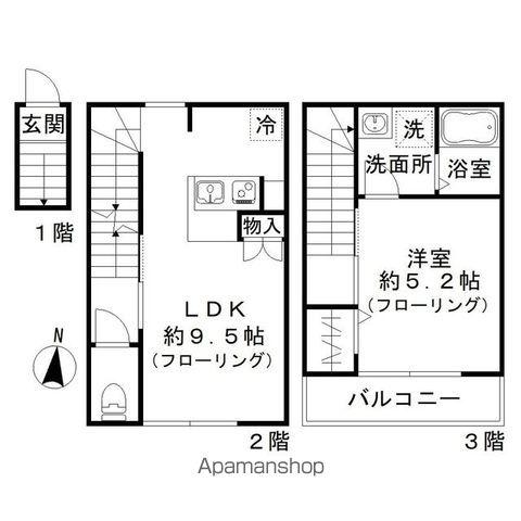 ロイヤルウィステリア(1LDK/2階)の間取り写真