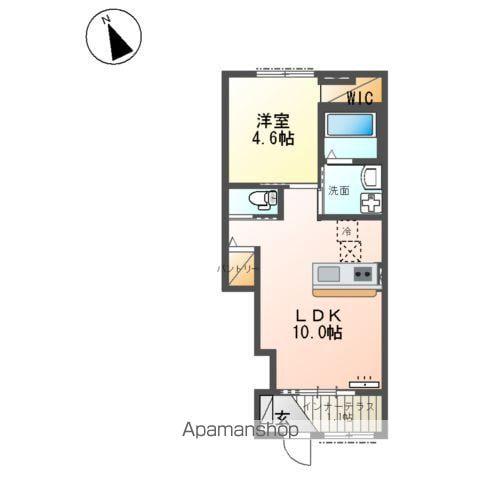 尾張旭市西大道町 Ⅲ期工事(1LDK/1階)の間取り写真