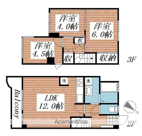 レジデンス柏(3LDK/2階)の間取り写真