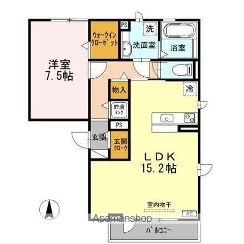 グランリーオI(1LDK/3階)の間取り写真