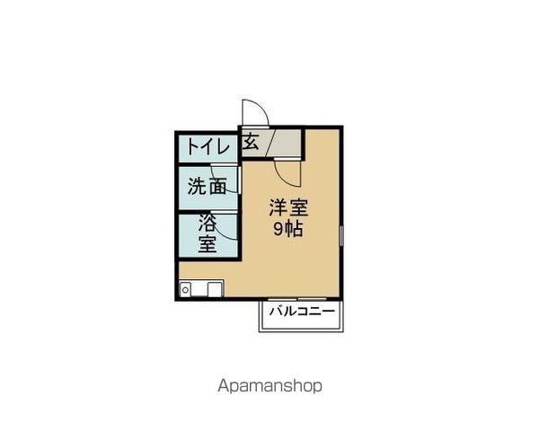 レジデンスカサブランカ(ワンルーム/1階)の間取り写真