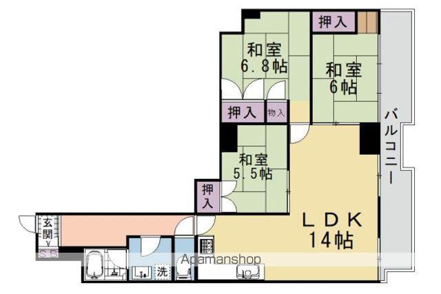 ナチュールKICHI(3DK/1階)の間取り写真