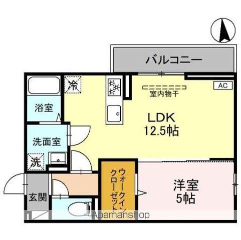 フォレスタⅢ(1LDK/1階)の間取り写真