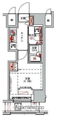 ハーモニーレジデンス山手大塚002(1K/4階)の間取り写真