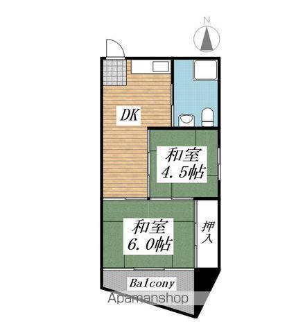 TOEI城野ビル(2DK/3階)の間取り写真