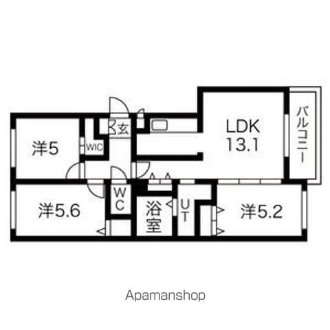 オール裏参道(3LDK/4階)の間取り写真