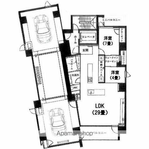 GLAND LUXS(2LDK/8階)の間取り写真