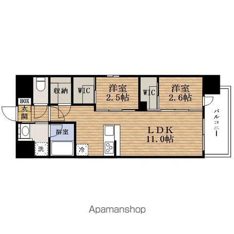 COMFORIA LIV淡路町一丁目(2LDK/15階)の間取り写真
