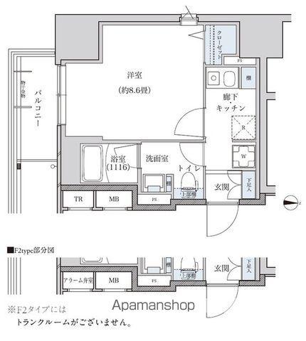 パークアクシス新栄(1K/5階)の間取り写真