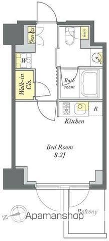 プライムメゾン清澄白河(ワンルーム/4階)の間取り写真