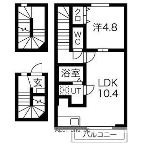 ロジェ コンフォールⅢ(1LDK/3階)の間取り写真