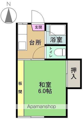 長尾ハイツ(1K/1階)の間取り写真