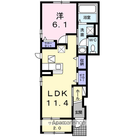 TOーSA軽井沢(1LDK/1階)の間取り写真