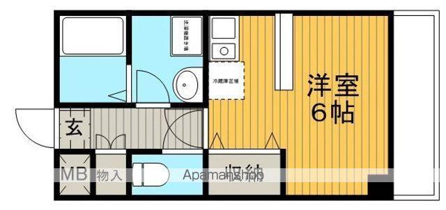 クレール蛍池(ワンルーム/2階)の間取り写真