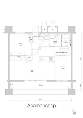 エンクレスト博多EXCEED(2LDK/13階)の間取り写真