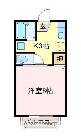 メゾンクラインB(1K/2階)の間取り写真