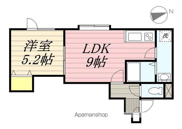 ルミナス A棟(1LDK/2階)の間取り写真