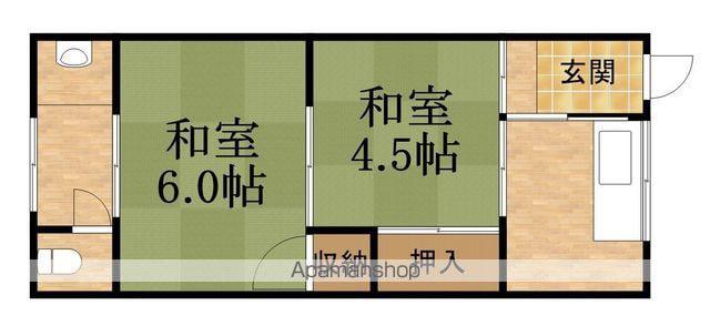 藤田文化(2K/2階)の間取り写真