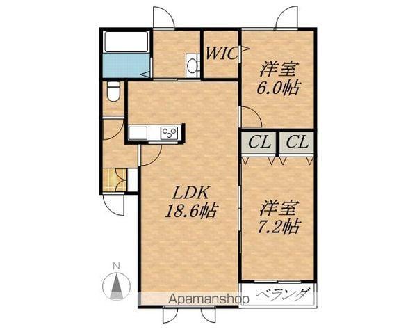 CLASS 帯広Ⅲ(2LDK/3階)の間取り写真