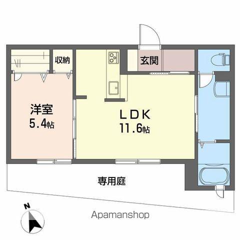 ストーク ハイツ(1LDK/1階)の間取り写真