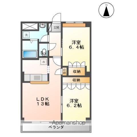 グランチェスタ(2LDK/3階)の間取り写真
