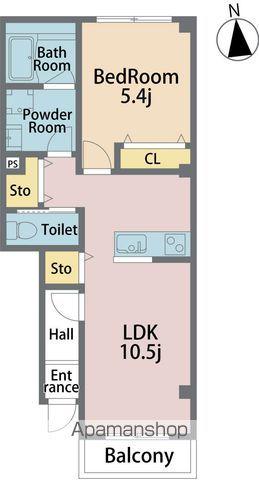 アル・羽ノ浦A(1LDK/1階)の間取り写真