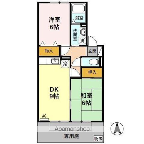 セジュールオリオンA(2DK/1階)の間取り写真