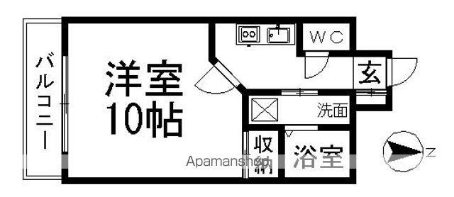 ABC SAKURA GARDEN(1K/6階)の間取り写真