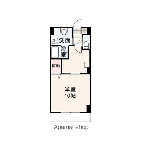 ラウムよしみつ(1DK/4階)の間取り写真