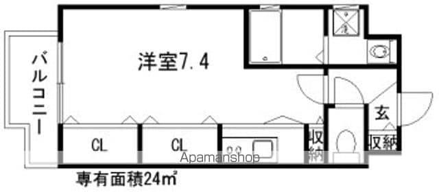 京浜東北・根岸線 鶴見駅 徒歩9分 5階建 築20年(ワンルーム/5階)の間取り写真
