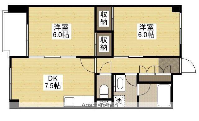 高陽第一センタービル(2DK/3階)の間取り写真