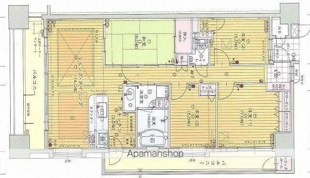 ランドシティ盛南(4LDK/6階)の間取り写真