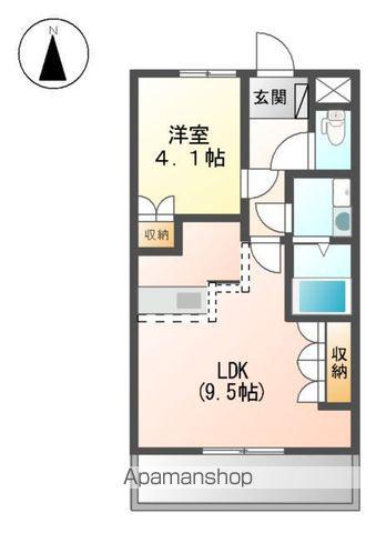 BAYSIDEエスポワール(1LDK/1階)の間取り写真