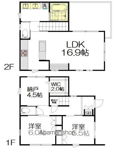 東京地下鉄丸ノ内線 新高円寺駅 徒歩10分 2階建 築1年(2SLDK)の間取り写真