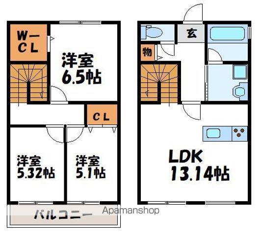 オネスティ大板井(3SLDK)の間取り写真