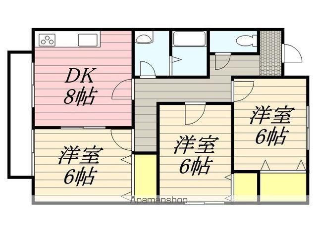 ステーションタウン大善寺(3DK/2階)の間取り写真