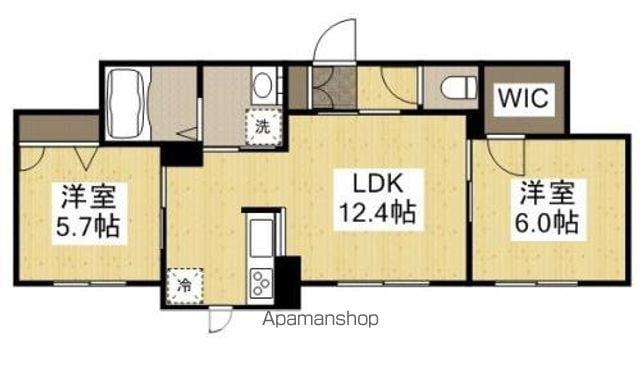 グランドウールA棟(2LDK/3階)の間取り写真