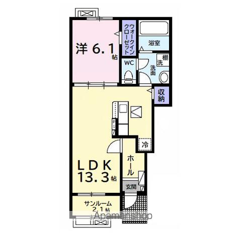 エクセレント アークⅡ(1LDK/1階)の間取り写真