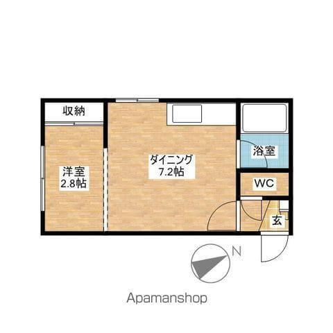 レスペデザ菊水(1DK/1階)の間取り写真