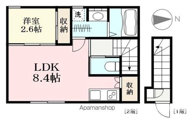 LE NOIR栗森(1LDK/2階)の間取り写真