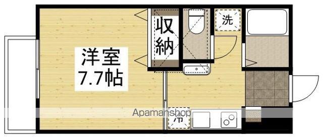 リビンハウス原尾島(1K/2階)の間取り写真