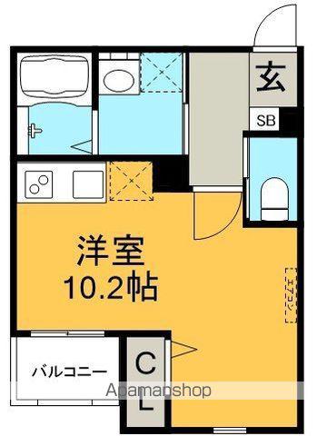 DELAS CASA金山(ワンルーム/1階)の間取り写真