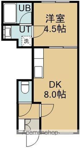 ハイパディミハラ(1DK/2階)の間取り写真