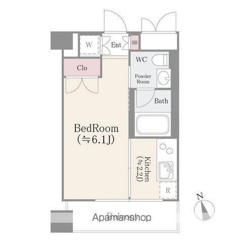 パークフラッツ松戸(1K/10階)の間取り写真