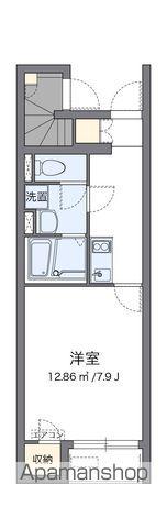 レオネクストカーネリアン(1K/1階)の間取り写真