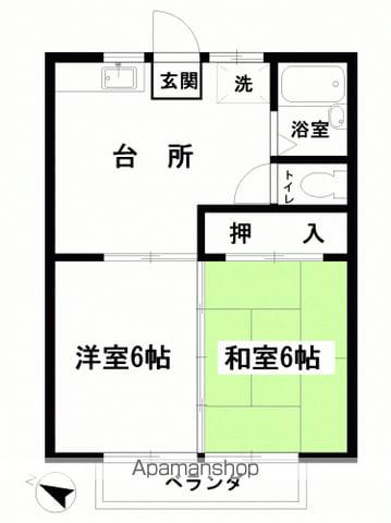 ORANGE ROAD(2DK/1階)の間取り写真