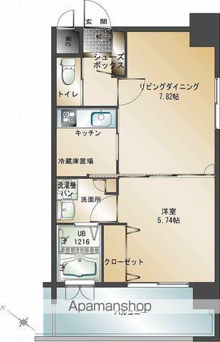 エンクレスト天神南Ⅱ(1LDK/11階)の間取り写真