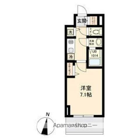 M-LUXE丸の内(1K/6階)の間取り写真