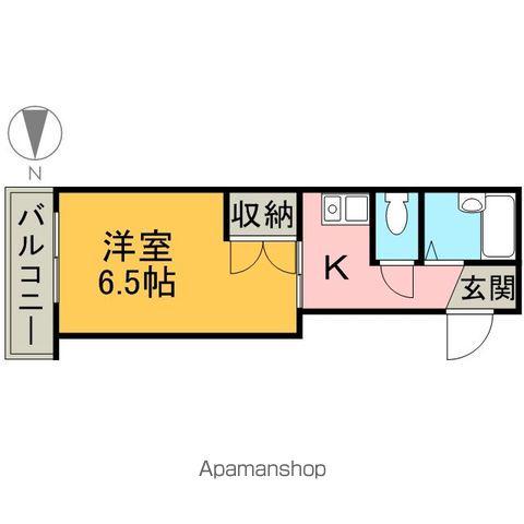 スクエア橘(1K/2階)の間取り写真