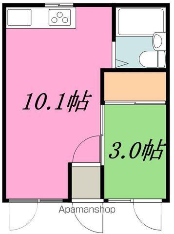 コーポ小川(1DK/2階)の間取り写真